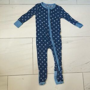 Posh Peanut Sailboat Zippered Onesie (12-18 months)